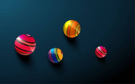 colorful balls backgroundのイラスト素材