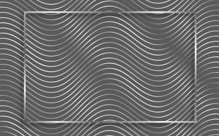 silver frame on gray backgroundのイラスト素材