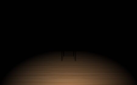spotlight with wooden floor in the roomのイラスト素材