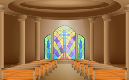 chairs in the templeのイラスト素材