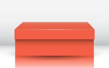 paper box in the white roomのイラスト素材