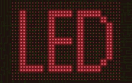 red led lamp on circuit backgroundのイラスト素材