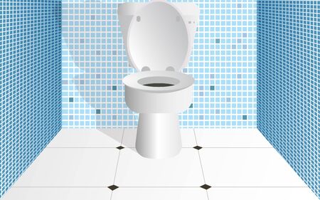 tile floor and tile wall in the toilet roomのイラスト素材