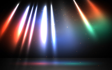 colorful light on the stageのイラスト素材