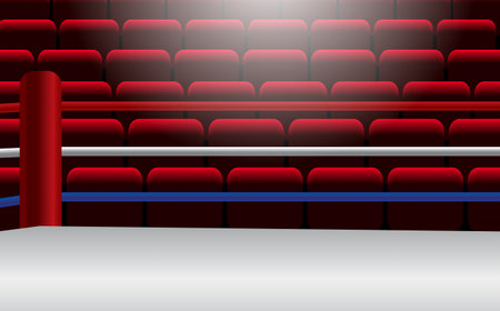 boxing stadium in the hallのイラスト素材