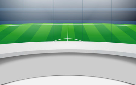 table and lcds in the sport studio newsのイラスト素材