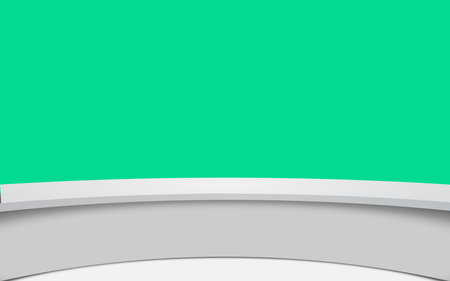 white table with green background in the news studio roomのイラスト素材