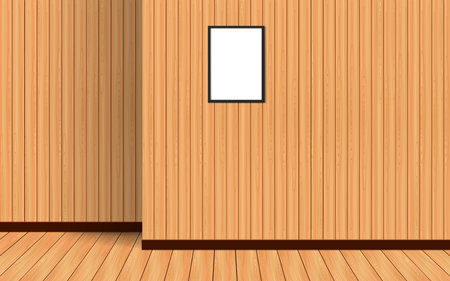 interior of wooden roon in the houseのイラスト素材