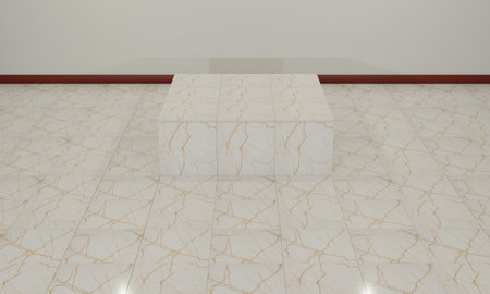 marble podium in the marble room.3d rendering.の写真素材
