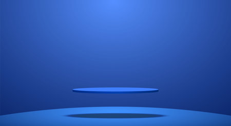 blue podium with sale text blackground in the blue roomのイラスト素材