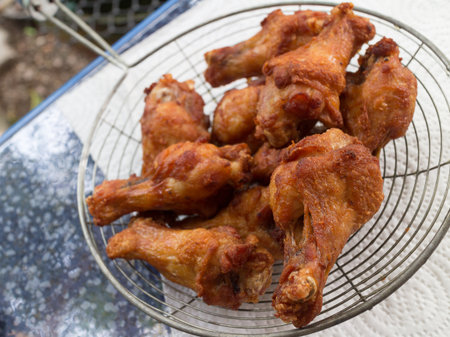 Fried Chicken in closeup shotの写真素材