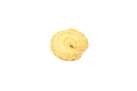 Homemade butter cookies  isolated on a white backgroundの写真素材