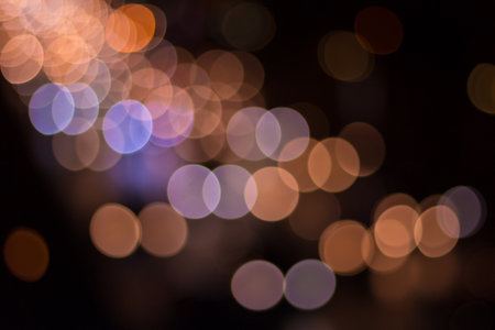 Lights out of focus, lens blur (lights, city, light)の写真素材