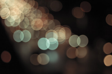 Lights out of focus, lens blur (lights, city, light)の写真素材