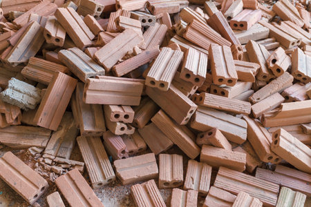 Big pile of bricksの写真素材
