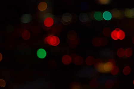 Blur image of lights during the night car lightの写真素材