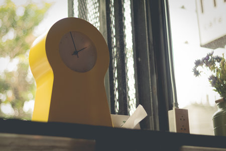 Modern design of clock. filtered image processed vintage effect.の写真素材