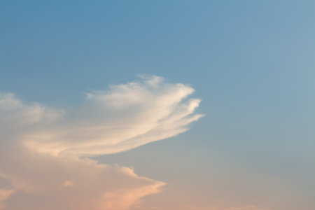 Peaceful sky and cloud in good weather day. Sky And Clouds in twilight time.の写真素材
