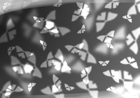 Abstract butterfly background. Magic light illustration background with lovely butterfly design.の写真素材