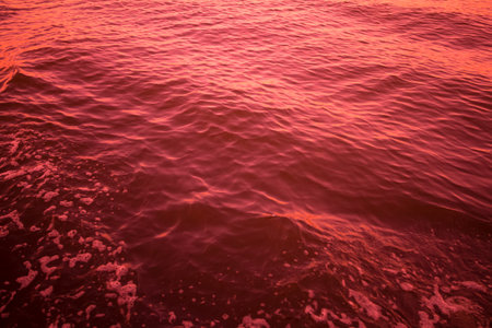 red color abstract background of liquid wave based on water waveの写真素材