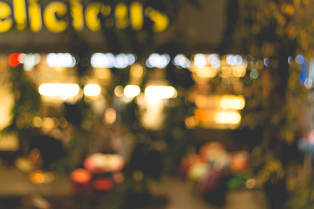 Abstract background of  blur lighting during traffic jamの写真素材