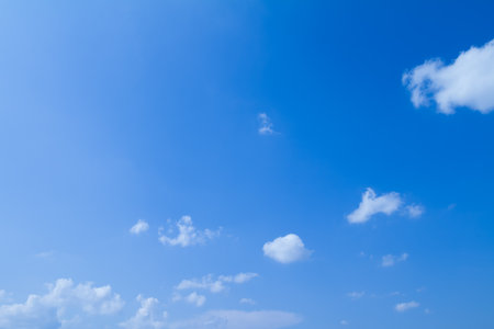 blue sky and clouds in good weather daysの写真素材