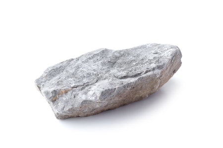 rock isolated on white background. gray stone isolatedの写真素材