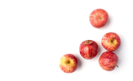 Fresh red apples isolated on white background