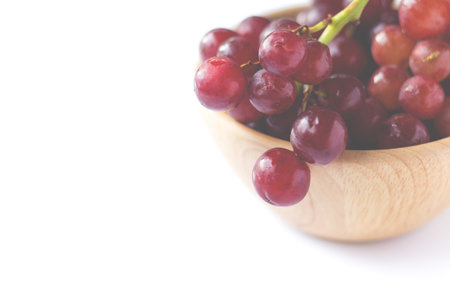 picture of Red grape isolated on the white backgroundの写真素材