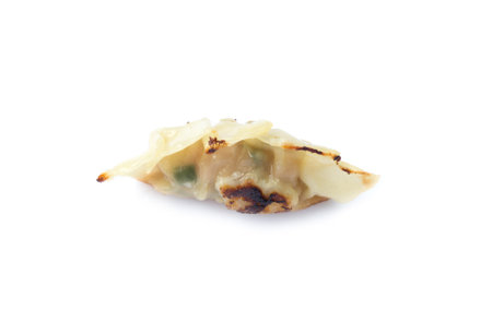 Picture of fried dumplings or gyoza isolated on white backgroundの写真素材