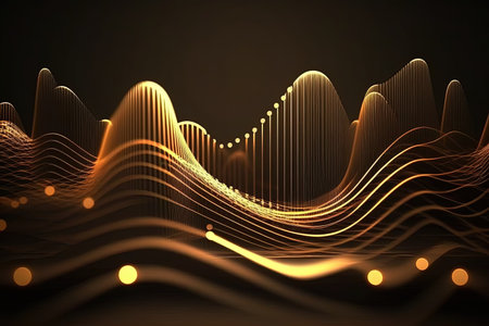 abstract, futuristic, background, gold, pink, blue, glowing, neon, moving, high speed, wave lines, bokeh lights, data transfer, concept, fantastic, wallpaper, design, technology, digital, motion, dynamic, energy, vibrant, colorful, modern, cyber, space, sci-fi, hi-tech, innovation, flowing, streaming, electronic, future, fantasy, illumination, glitter, sparkle, shiny, luxury, luminous, shimmering, illuminated, luxurious, elegant, creative, artistic, fancy, stylish,Ai Generativeの素材