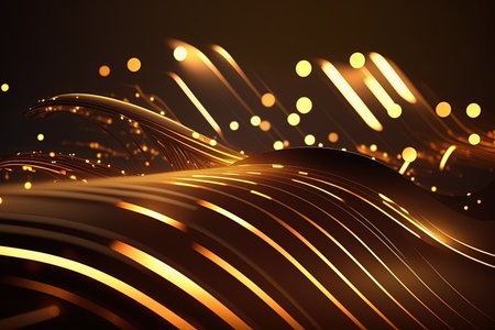 abstract, futuristic, background, gold, pink, blue, glowing, neon, moving, high speed, wave lines, bokeh lights, data transfer, concept, fantastic, wallpaper, design, technology, digital, motion, dynamic, energy, vibrant, colorful, modern, cyber, space, sci-fi, hi-tech, innovation, flowing, streaming, electronic, future, fantasy, illumination, glitter, sparkle, shiny, luxury, luminous, shimmering, illuminated, luxurious, elegant, creative, artistic, fancy, stylish,Ai Generativeの素材