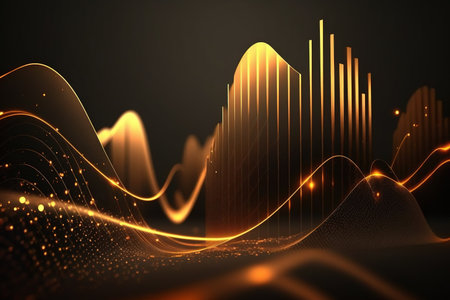 abstract, futuristic, background, gold, pink, blue, glowing, neon, moving, high speed, wave lines, bokeh lights, data transfer, concept, fantastic, wallpaper, design, technology, digital, motion, dynamic, energy, vibrant, colorful, modern, cyber, space, sci-fi, hi-tech, innovation, flowing, streaming, electronic, future, fantasy, illumination, glitter, sparkle, shiny, luxury, luminous, shimmering, illuminated, luxurious, elegant, creative, artistic, fancy, stylish,Ai Generativeの素材