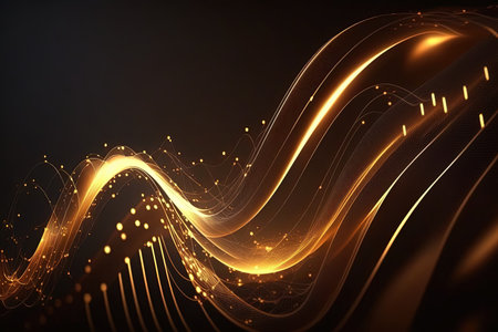 abstract, futuristic, background, gold, pink, blue, glowing, neon, moving, high speed, wave lines, bokeh lights, data transfer, concept, fantastic, wallpaper, design, technology, digital, motion, dynamic, energy, vibrant, colorful, modern, cyber, space, sci-fi, hi-tech, innovation, flowing, streaming, electronic, future, fantasy, illumination, glitter, sparkle, shiny, luxury, luminous, shimmering, illuminated, luxurious, elegant, creative, artistic, fancy, stylish,Ai Generativeの素材