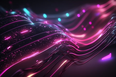 abstract, futuristic, background, gold, pink, blue, glowing, neon, moving, high speed, wave lines, bokeh lights, data transfer, concept, fantastic, wallpaper, design, technology, digital, motion, dynamic, energy, vibrant, colorful, modern, cyber, space, sci-fi, hi-tech, innovation, flowing, streaming, electronic, future, fantasy, illumination, glitter, sparkle, shiny, luxury, luminous, shimmering, illuminated, luxurious, elegant, creative, artistic, fancy, stylish,Ai Generativeの素材
