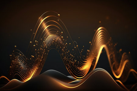 abstract, futuristic, background, gold, pink, blue, glowing, neon, moving, high speed, wave lines, bokeh lights, data transfer, concept, fantastic, wallpaper, design, technology, digital, motion, dynamic, energy, vibrant, colorful, modern, cyber, space, sci-fi, hi-tech, innovation, flowing, streaming, electronic, future, fantasy, illumination, glitter, sparkle, shiny, luxury, luminous, shimmering, illuminated, luxurious, elegant, creative, artistic, fancy, stylish,Ai Generativeの素材