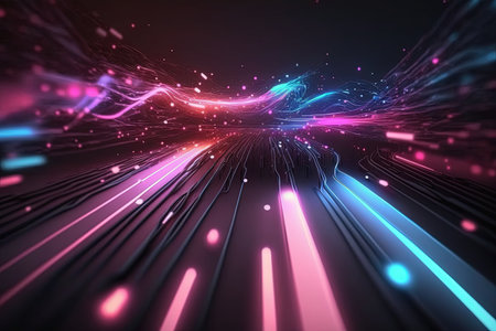 abstract, futuristic, background, gold, pink, blue, glowing, neon, moving, high speed, wave lines, bokeh lights, data transfer, concept, fantastic, wallpaper, design, technology, digital, motion, dynamic, energy, vibrant, colorful, modern, cyber, space, sci-fi, hi-tech, innovation, flowing, streaming, electronic, future, fantasy, illumination, glitter, sparkle, shiny, luxury, luminous, shimmering, illuminated, luxurious, elegant, creative, artistic, fancy, stylish,Ai Generativeの素材