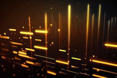 abstract, futuristic, background, gold, pink, blue, glowing, neon, moving, high speed, wave lines, bokeh lights, data transfer, concept, fantastic, wallpaper, design, technology, digital, motion, dynamic, energy, vibrant, colorful, modern, cyber, space, sci-fi, hi-tech, innovation, flowing, streaming, electronic, future, fantasy, illumination, glitter, sparkle, shiny, luxury, luminous, shimmering, illuminated, luxurious, elegant, creative, artistic, fancy, stylish,Ai Generativeの素材