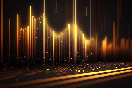 abstract, futuristic, background, gold, pink, blue, glowing, neon, moving, high speed, wave lines, bokeh lights, data transfer, concept, fantastic, wallpaper, design, technology, digital, motion, dynamic, energy, vibrant, colorful, modern, cyber, space, sci-fi, hi-tech, innovation, flowing, streaming, electronic, future, fantasy, illumination, glitter, sparkle, shiny, luxury, luminous, shimmering, illuminated, luxurious, elegant, creative, artistic, fancy, stylish,Ai Generativeの素材