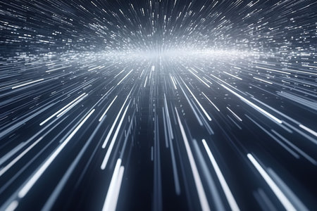 abstract futuristic background with pink blue glowing neon moving high speed wave lines and bokeh lights. Data transfer concept Fantastic wallpaper,Ai Generativeの素材