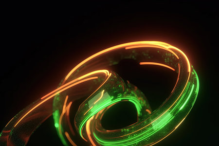 abstract futuristic background with pink blue glowing neon moving high speed wave lines and bokeh lights. Data transfer concept Fantastic wallpaper, Ai Generativeの素材