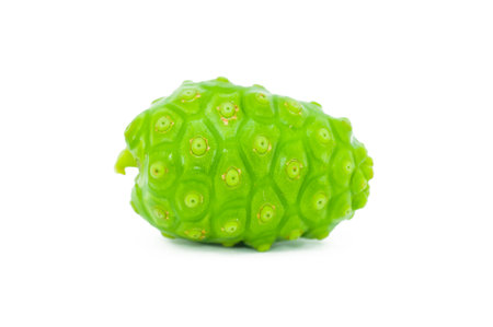 Noni fruits on white isolated background の写真素材