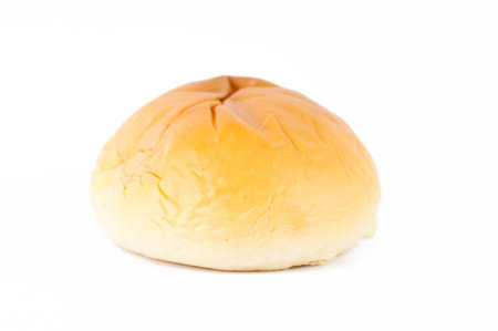 fresh baguette on white background の写真素材