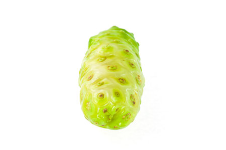 Noni fruits on white isolated backgroundの写真素材