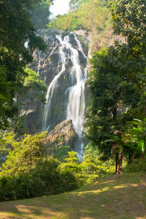 The famous waterfall in Kamphaeng Phet province  の写真素材