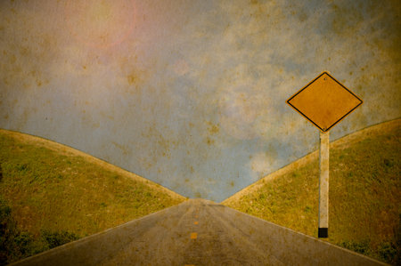 Road and skyの写真素材