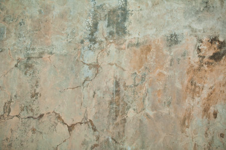 Concrete wall with cracks の写真素材