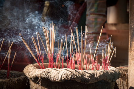Incense potの写真素材