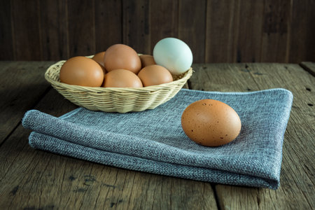Eggs, duck eggs, raw materials to cook the menu.の写真素材