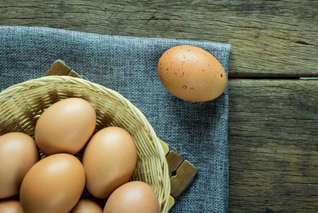 Eggs, duck eggs, raw materials to cook the menu.の写真素材